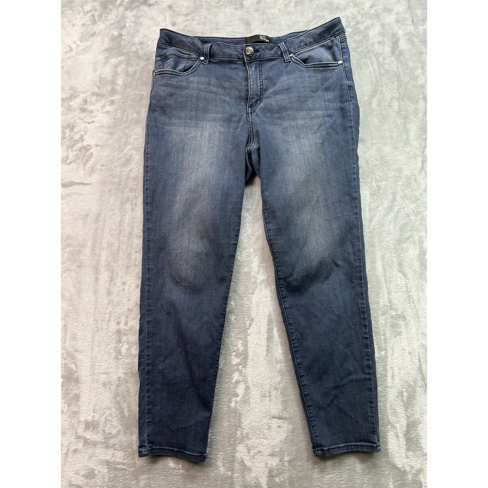 1822 Denim Womens Plus Sz 14 Blue Jeans Skinny Stretch Faded Mid Rise Pants